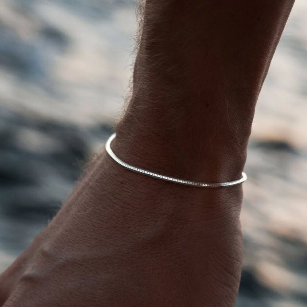 Vacier Octagon Bracelet In Sterling Silver - Manufacture Defect